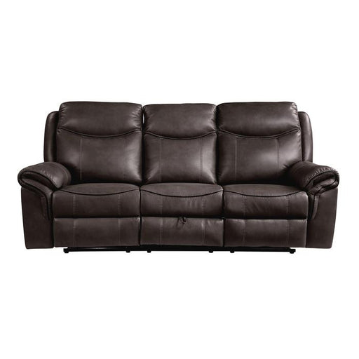 Aram Double Glider Reclining Sofa in Brown 8206BRW-3 - LasVegasFurnitureOnline.com