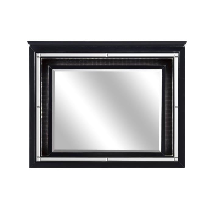 Allura Mirror in Black 1916BK-6 - LasVegasFurnitureOnline.com