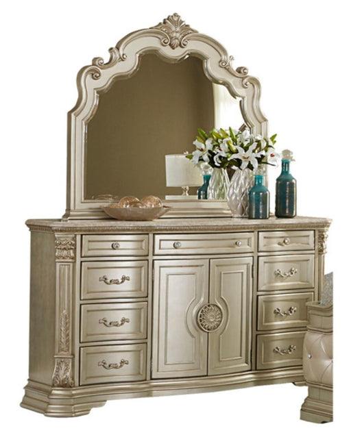 Antoinetta Mirror in Champagne Wood 1919NC-6 - LasVegasFurnitureOnline.com