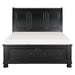 Laurelin Queen Sleigh Platform Storage Bed in Black 1714BK-1 - LasVegasFurnitureOnline.com