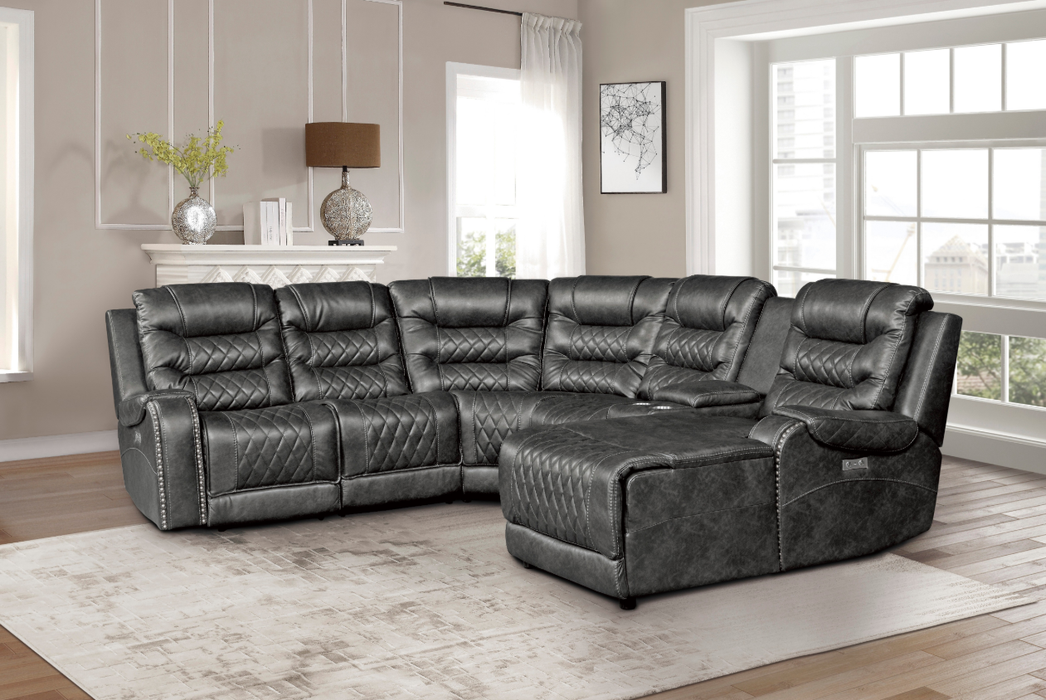 Putnam Corner Seat in Gray 9405GY-CR - LasVegasFurnitureOnline.com