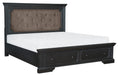 Bolingbrook Queen Upholstered Storage Platform Bed in Coffee 1647-1 - LasVegasFurnitureOnline.com