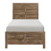 Mandan Twin Panel Bed in Weathered Pine 1910T-1 - LasVegasFurnitureOnline.com