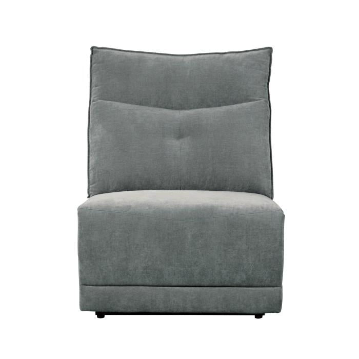 Tesoro Armless Chair in Dark Gray 9509DG-AC - LasVegasFurnitureOnline.com