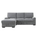 Morelia 2pc Sectional with Pull Out Bed and Left Chaise in Dark Gray 9468DG2LC2R - LasVegasFurnitureOnline.com
