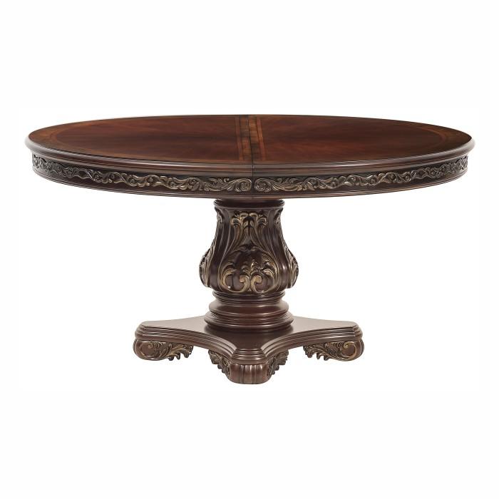 Deryn Park Round Dining Table in Dark Cherry 2243-76 - LasVegasFurnitureOnline.com