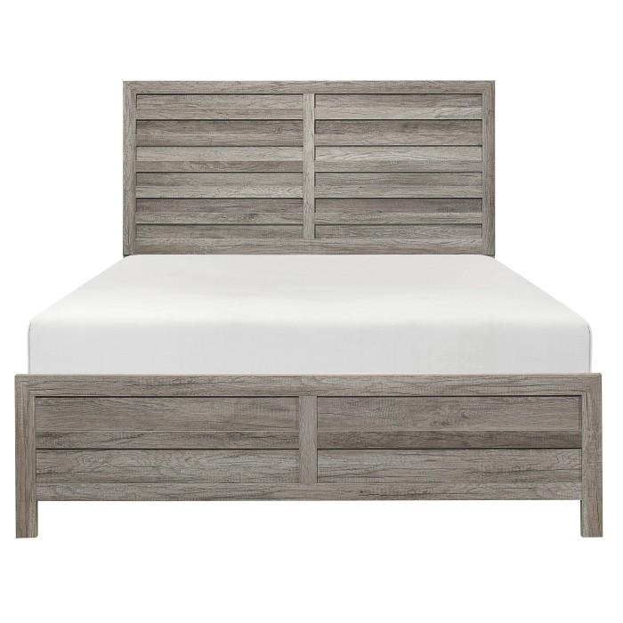 Mandan Full Panel Bed in Weathered Gray 1910GYF-1 - LasVegasFurnitureOnline.com