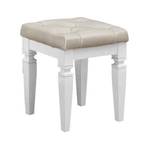 Allura Vanity Stool in White 1916W-14 - LasVegasFurnitureOnline.com