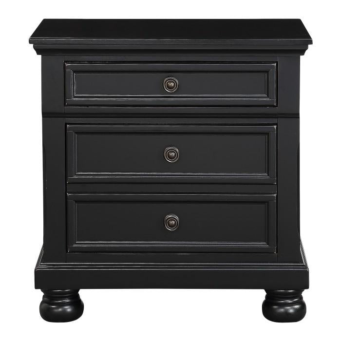 Laurelin 3 Drawer Nightstand in Black 1714BK-4 - LasVegasFurnitureOnline.com