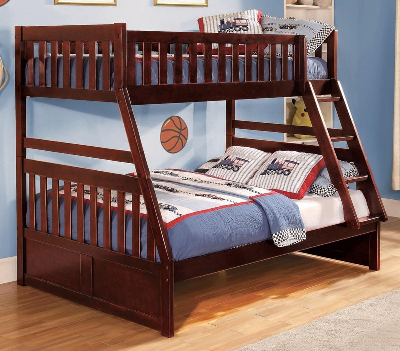 Rowe Twin/Full Bunk Bed in Dark Cherry B2013TFDC-1 - LasVegasFurnitureOnline.com