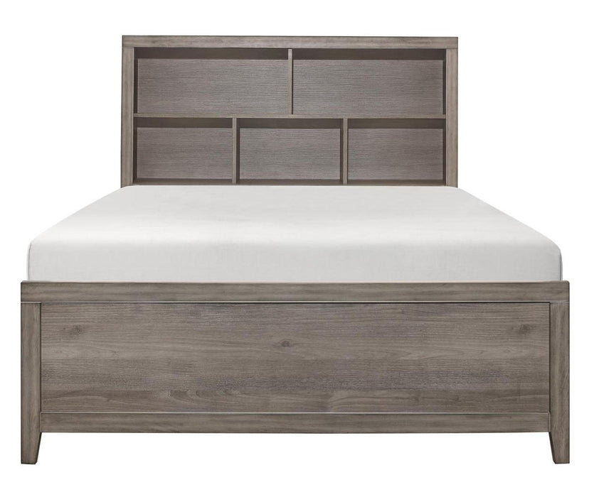 Woodrow Queen Platform Bed in Gray 2042NB-1 - LasVegasFurnitureOnline.com