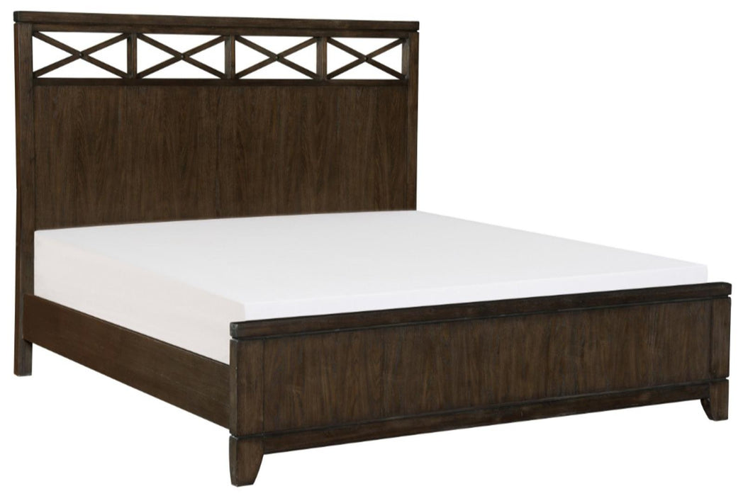 Griggs Queen Panel Bed in Dark Brown 1669-1 - LasVegasFurnitureOnline.com