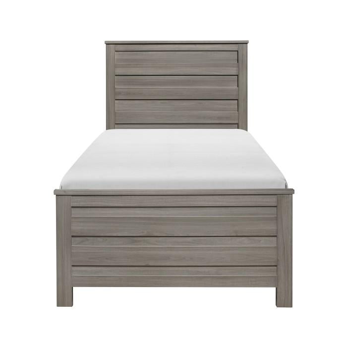 Waldorf Twin Panel Bed in Dark Gray 1902T-1 - LasVegasFurnitureOnline.com