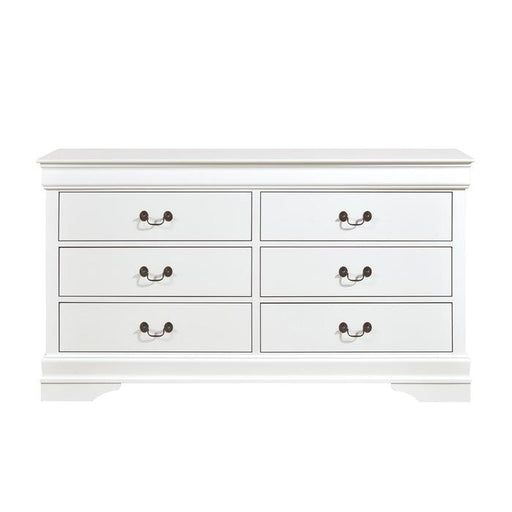 Mayville 6 Drawer Dresser in White 2147W-5 - LasVegasFurnitureOnline.com