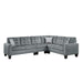 Lantana 2-Piece Reversible Sectional in Gray 9957GYSC - LasVegasFurnitureOnline.com