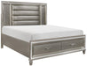 Tamsin Queen Upholstered Storage Bed in Silver Grey Metallic 1616-1 - LasVegasFurnitureOnline.com