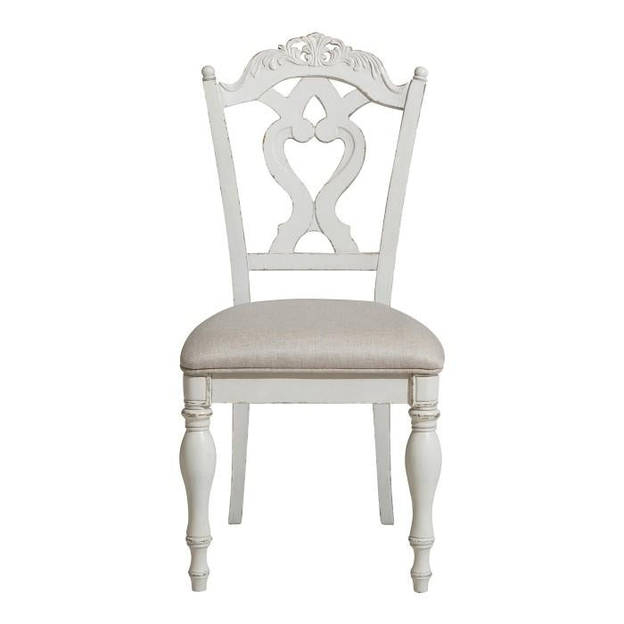 Cinderella Chair in Antique White with Grey Rub-Through 1386NW-11C - LasVegasFurnitureOnline.com