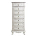 Cinderella 7 Drawer Tall Chest Antique White with Grey Rub-Through 1386NW-12 - LasVegasFurnitureOnline.com