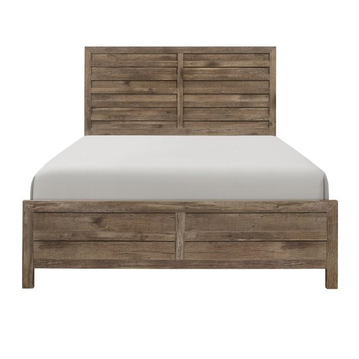 Mandan Full Panel Bed in Weathered Pine 1910F-1 - LasVegasFurnitureOnline.com
