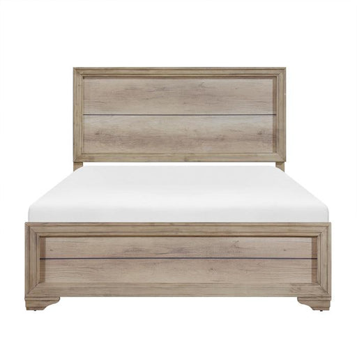 Lonan Queen Panel Bed in Natural 1955-1 - LasVegasFurnitureOnline.com