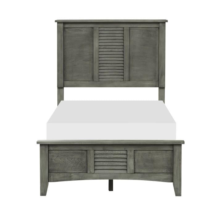 Garcia Twin Panel Bed in Gray 2046T-1 - LasVegasFurnitureOnline.com