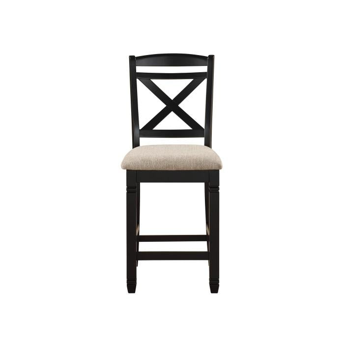Baywater Counter Height Chair in Black (Set of 2)