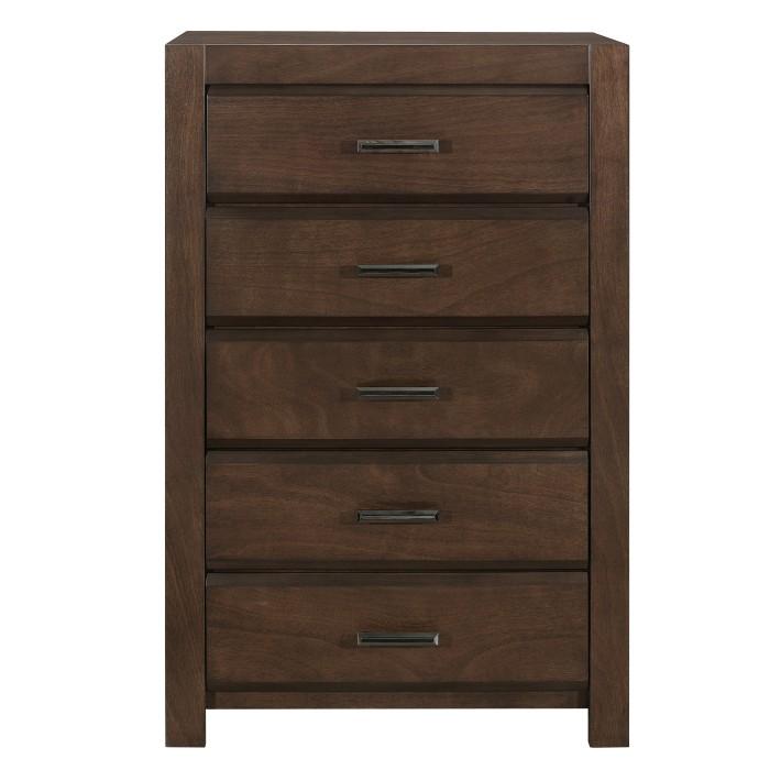 Erwan 5 Drawer Chest in Dark Walnut 1961-9 - LasVegasFurnitureOnline.com
