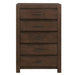 Erwan 5 Drawer Chest in Dark Walnut 1961-9 - LasVegasFurnitureOnline.com