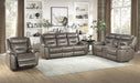 Danio Power Double Reclining Sofa with Power Headrests in Brownish Gray 9528BRG-3PWH - LasVegasFurnitureOnline.com