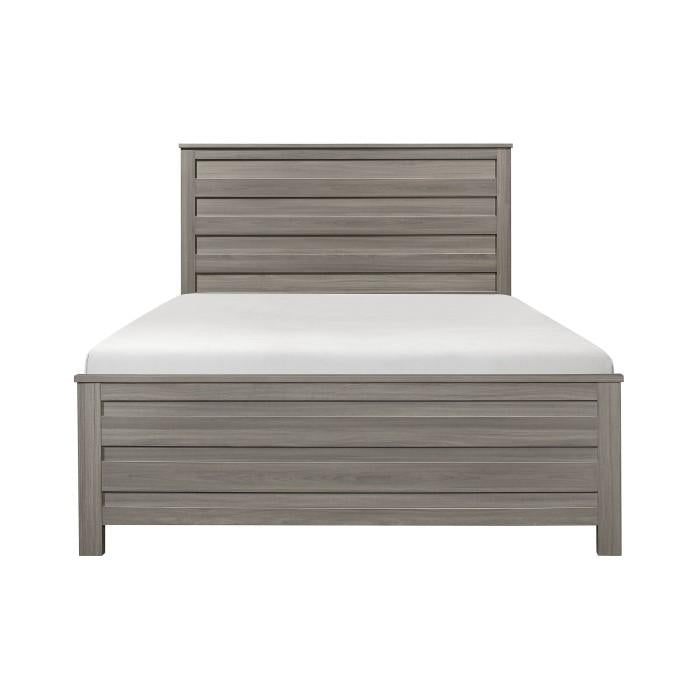 Waldorf Queen Panel Bed in Dark Gray 1902-1 - LasVegasFurnitureOnline.com
