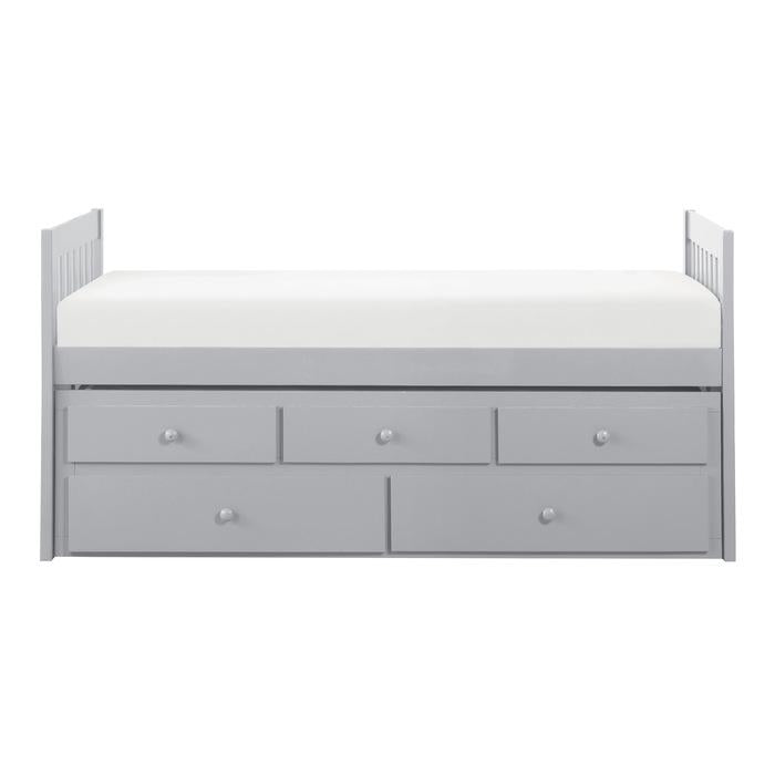 Orion Twin/Twin Trundle Bed w/ 2 Storage in Gray B2063PR-1 - LasVegasFurnitureOnline.com