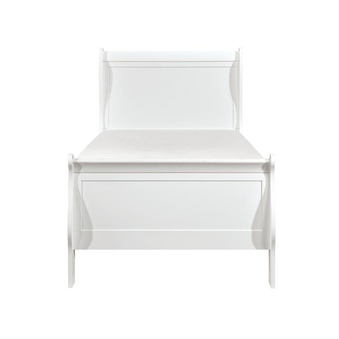 Mayville Twin Sleigh Bed in White 2147TW-1 - LasVegasFurnitureOnline.com