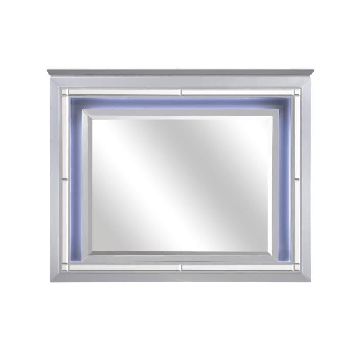 Allura Mirror in Silver 1916-6 - LasVegasFurnitureOnline.com