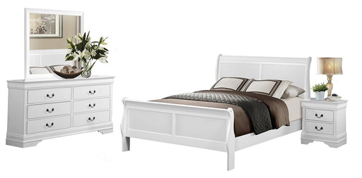 Mayville Queen Sleigh Bed in White 2147W-1 - LasVegasFurnitureOnline.com