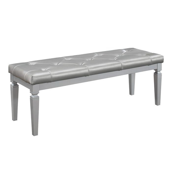 Allura Bed Bench in Silver 1916-FBH - LasVegasFurnitureOnline.com