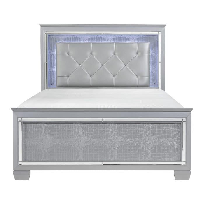 Allura Full Panel Bed in Silver 1916F-1 - LasVegasFurnitureOnline.com