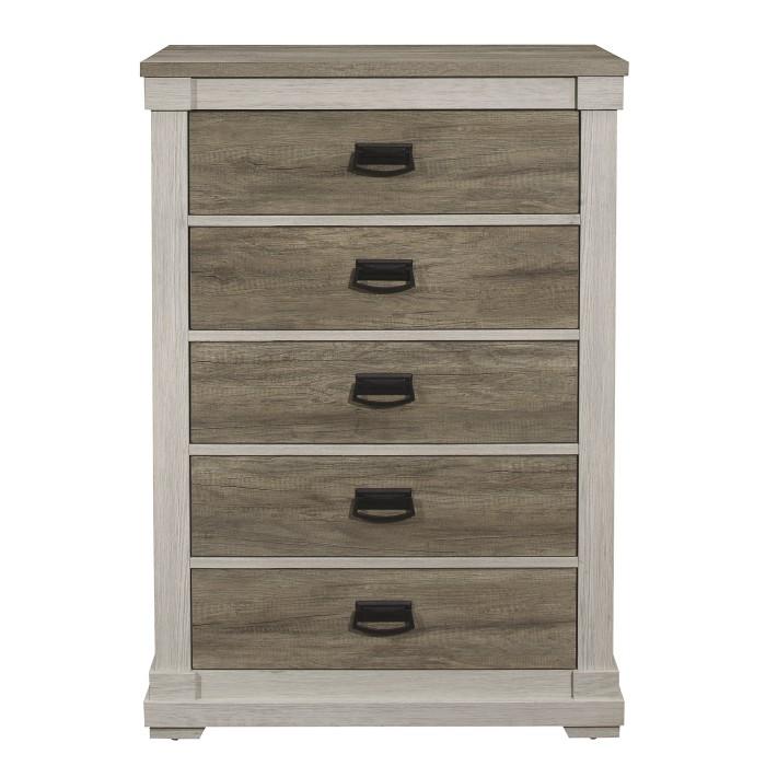 Arcadia Chest in White & Weathered Gray 1677-9 - LasVegasFurnitureOnline.com
