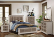 Arcadia King Panel Bed in White & Weathered Gray 1677K-1EK* - LasVegasFurnitureOnline.com