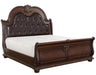 Cavalier Queen Sleigh Bed in Dark Cherry 1757-1 - LasVegasFurnitureOnline.com