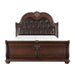 Cavalier Queen Sleigh Bed in Dark Cherry 1757-1 - LasVegasFurnitureOnline.com