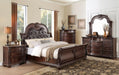 Cavalier Queen Sleigh Bed in Dark Cherry 1757-1 - LasVegasFurnitureOnline.com