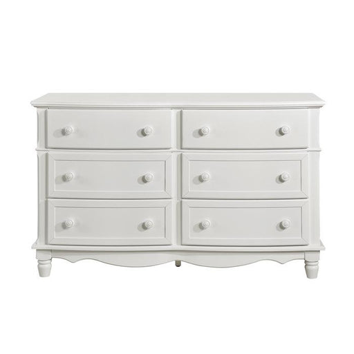 Clementine 6 Drawer Dresser in White B1799-5 - LasVegasFurnitureOnline.com