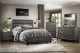 Davi Queen Panel Bed in Gray 1645-1 - LasVegasFurnitureOnline.com