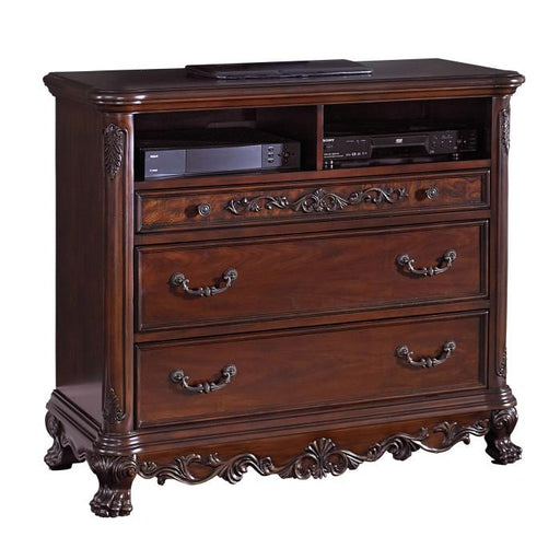 Deryn Park Queen Poster Bed in Cherry 2243-1 - LasVegasFurnitureOnline.com