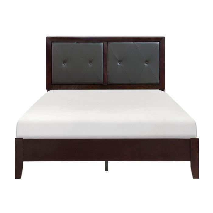 Edina Full Panel Bed in Espresso-Hinted Cherry 2145F-1 - LasVegasFurnitureOnline.com