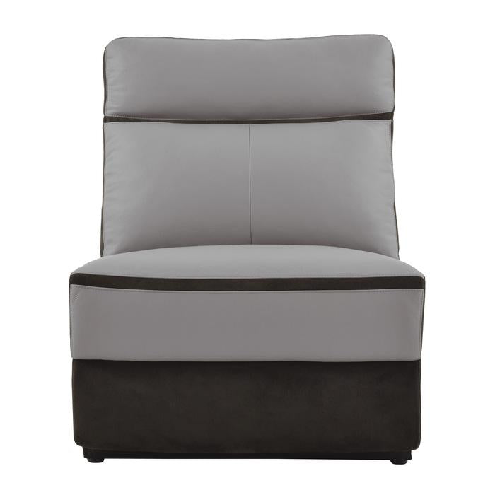 Laertes Armless Chair in Taupe Gray 8318-AC - LasVegasFurnitureOnline.com