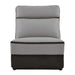Laertes Armless Chair in Taupe Gray 8318-AC - LasVegasFurnitureOnline.com