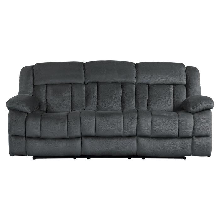 Laurelton Double Reclining Sofa in Charcoal 9636CC-3 - LasVegasFurnitureOnline.com