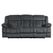 Laurelton Double Reclining Sofa in Charcoal 9636CC-3 - LasVegasFurnitureOnline.com