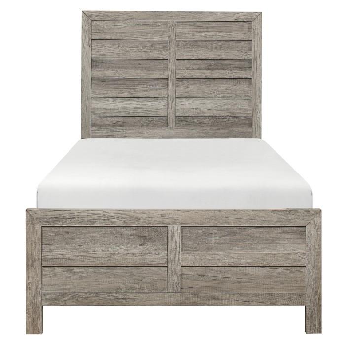 Mandan Twin Panel Bed in Weathered Gray 1910GYT-1 - LasVegasFurnitureOnline.com